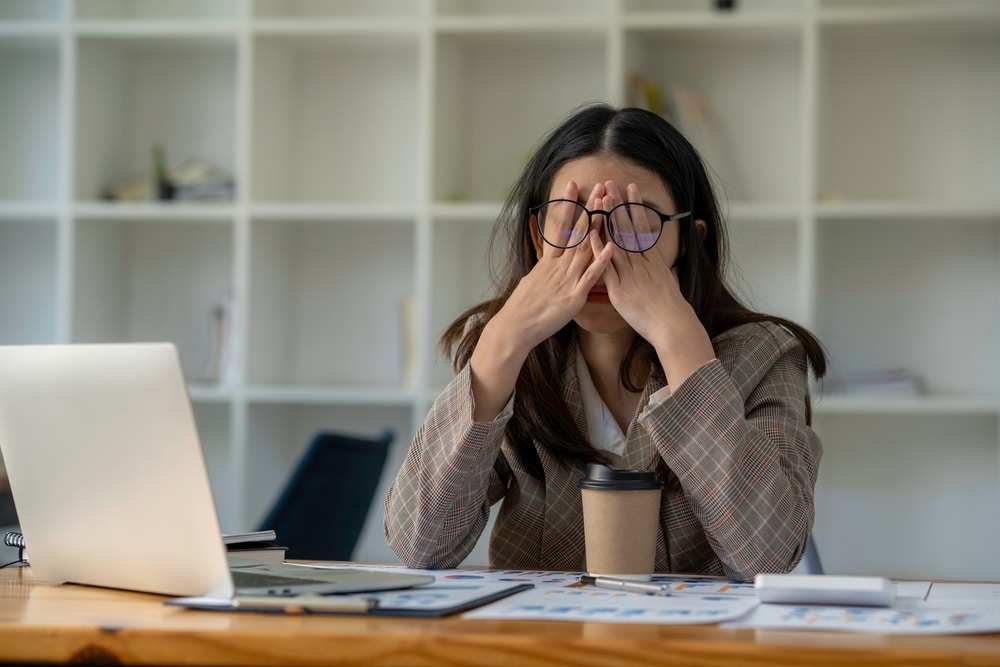 Tired Business Woman frustrated