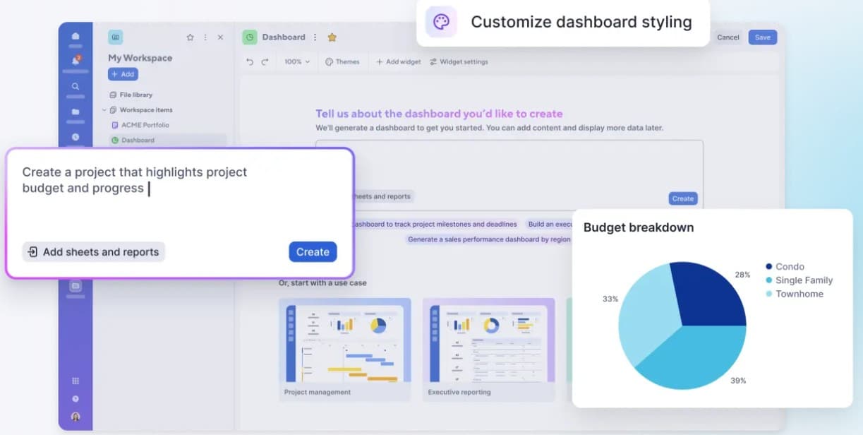 SmartSheet Dashboard Builder